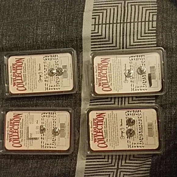 Pewter Pins 4 Wildlife Collection Bundle George G Harris New - Picture 8 of 12